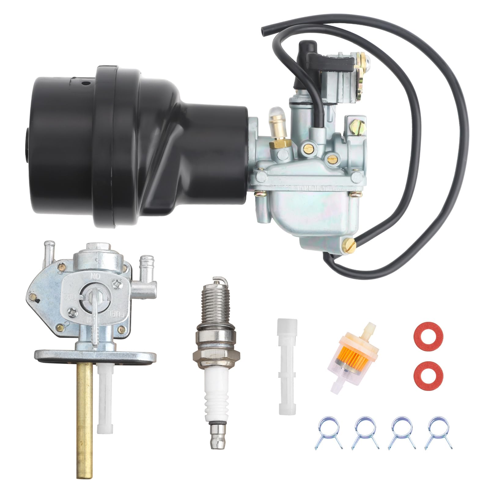 Amazon.com: LT50 Carburetor & Air Filter Box & Fuel Valve Petcock